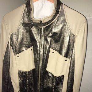 A beautiful jacket made of lamb skin very hip.